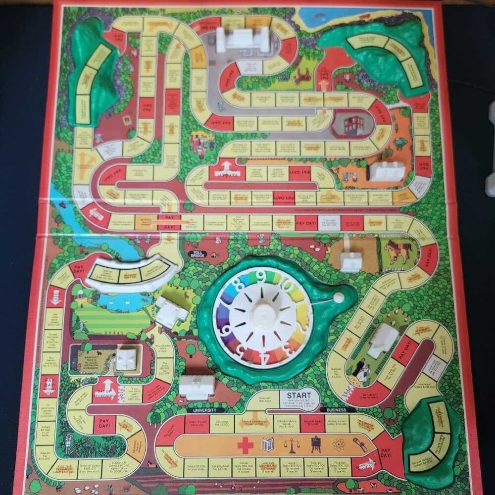 Milton Bradley The Game of LIFE Board Game 1982 Family Fun Vintage